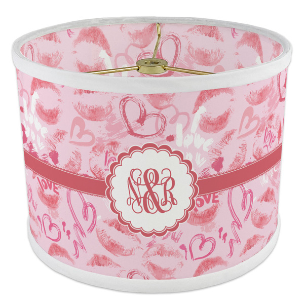Lips n Hearts 8" Drum Lampshade - ANGLE Poly-Film