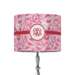 Lips n Hearts 8" Drum Lamp Shade - Fabric (Personalized)