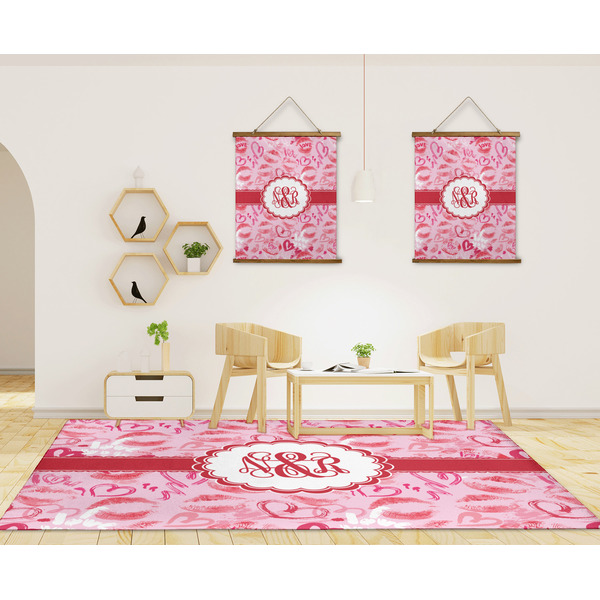 Lips n Hearts 8'x10' Indoor Area Rugs - IN CONTEXT