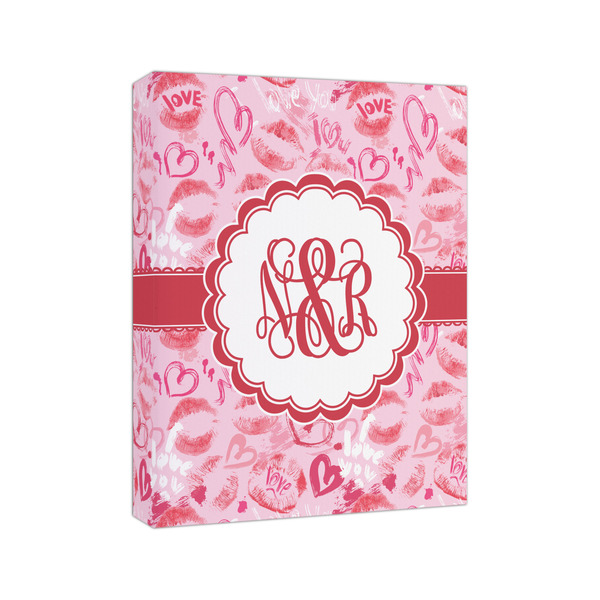 Lips n Hearts 8x10 - Canvas Print - Angled View