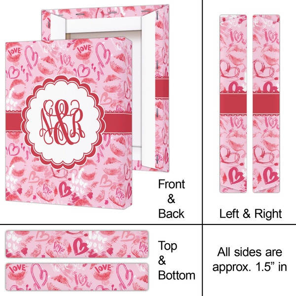 Lips n Hearts 8x10 - Canvas Print - Approval