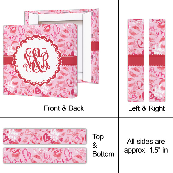 Lips n Hearts 8x8 - Canvas Print - Approval