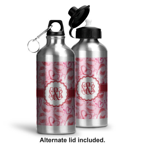 Lips n Hearts Aluminum Water Bottle - Alternate lid options