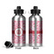 Lips n Hearts Aluminum Water Bottle - Front and Back