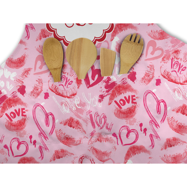 Lips n Hearts Apron - Pocket Detail with Props