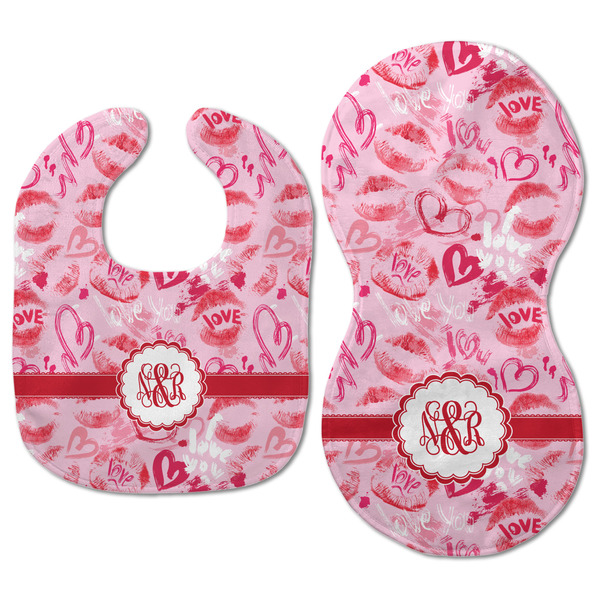 Lips n Hearts Baby Bib & Burp Set - Approval (new bib & burp)