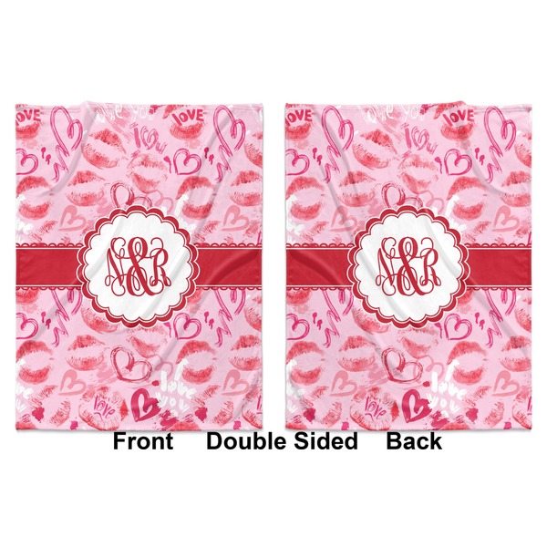 Lips n Hearts Baby Blanket (Double Sided - Printed Front and Back)