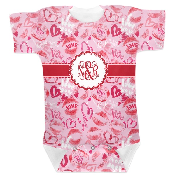 Custom Lips n Hearts Baby Bodysuit (Personalized)