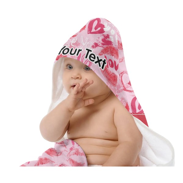 Lips n Hearts Baby Hooded Towel on Child