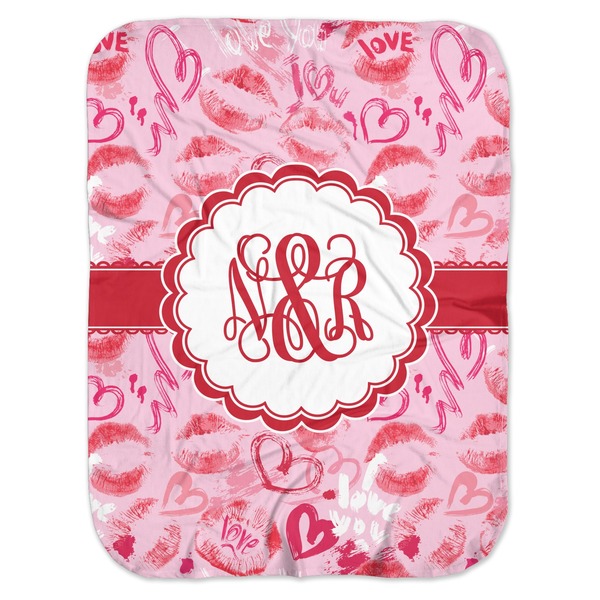 Custom Lips n Hearts Baby Swaddling Blanket (Personalized)