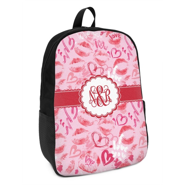 Custom Lips n Hearts Kids Backpack (Personalized)