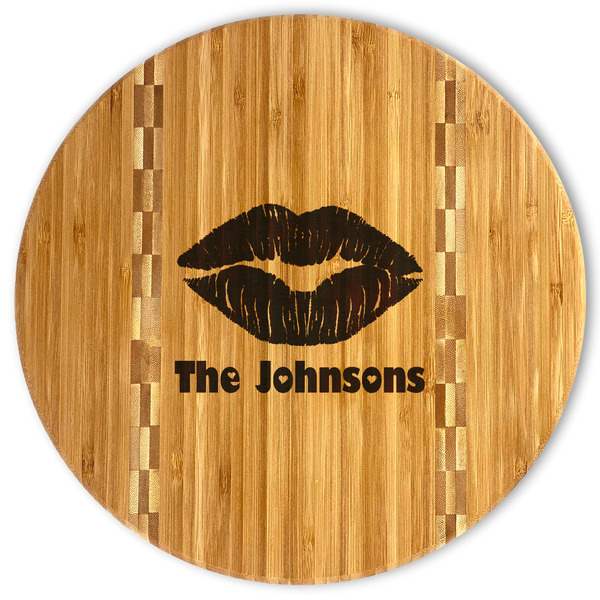 Custom Lips n Hearts Bamboo Cutting Board (Personalized)