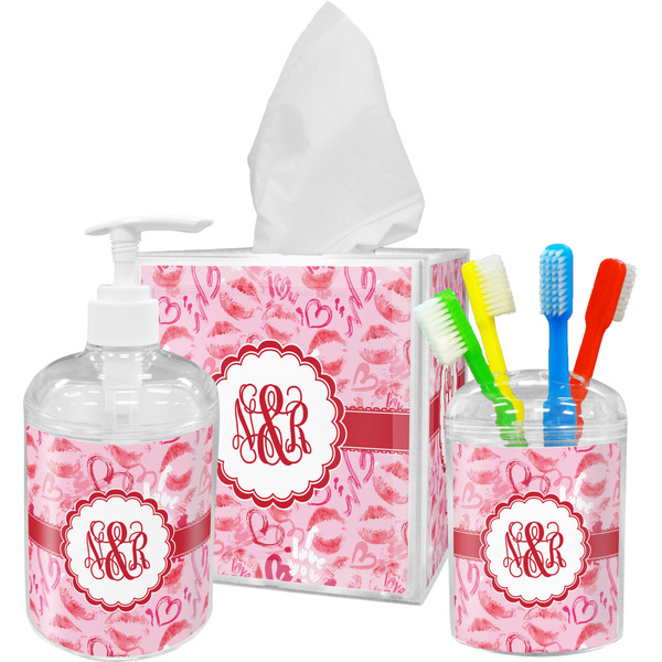 Lips n Hearts Bathroom Accessories Set (Personalized)