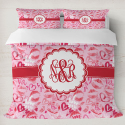Lips n Hearts Duvet Cover Set - King (Personalized)
