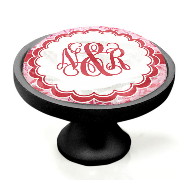 Lips n Hearts Black Custom Cabinet Knob (Side)