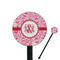 Lips n Hearts 5.5" Round Plastic Stir Sticks - Black - Single Sided (Personalized)