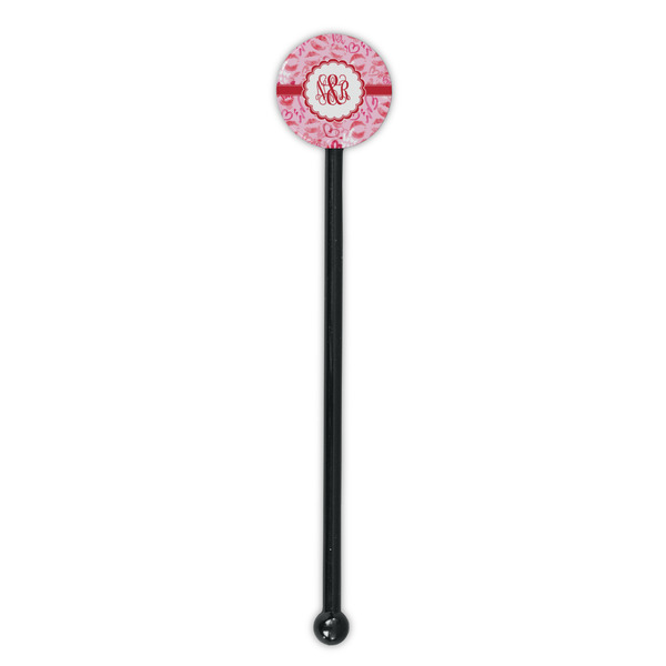 Lips n Hearts Black Plastic 5.5" Stir Stick - Round - Single Stick