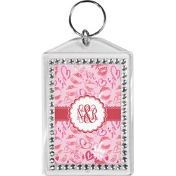 Lips n Hearts Bling Keychain (Personalized)
