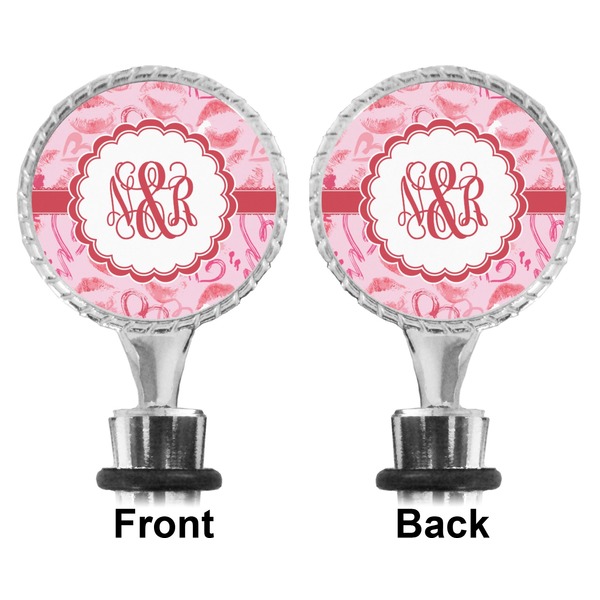 Lips n Hearts Bottle Stopper - Front and Back