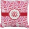 Lips n Hearts Faux-Linen Throw Pillow 18" (Personalized)