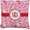 Lips n Hearts Faux-Linen Throw Pillow 26" (Personalized)