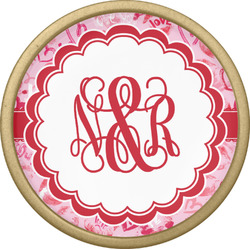 Lips n Hearts Cabinet Knob - Gold (Personalized)