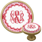 Lips n Hearts Cabinet Knob - Gold (Personalized)
