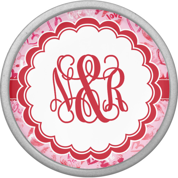 Lips n Hearts Cabinet Knob - Nickel - Front