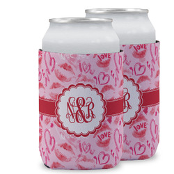Lips n Hearts Can Cooler (12 oz) w/ Couple's Names