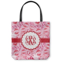Lips n Hearts Canvas Tote Bag - Small - 13"x13" (Personalized)