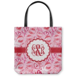 Lips n Hearts Canvas Tote Bag - Medium - 16"x16" (Personalized)