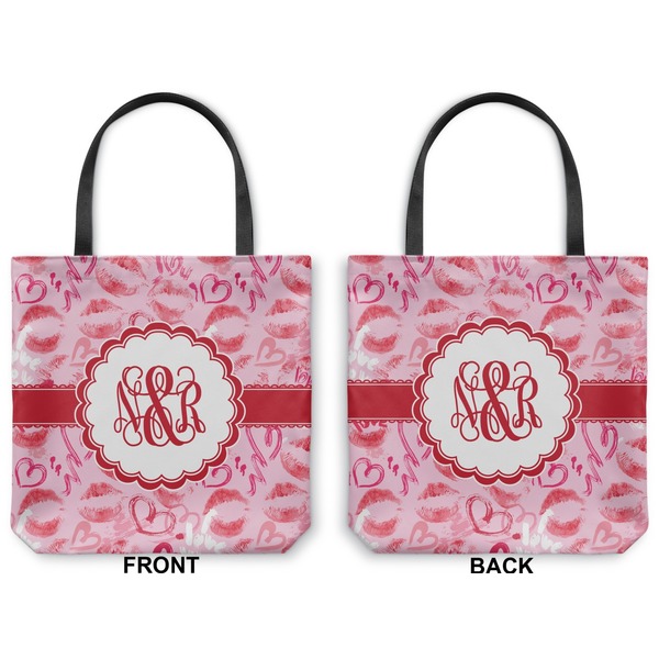 Lips n Hearts Canvas Tote - Front and Back