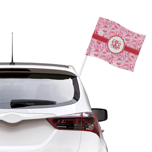 Lips n Hearts Car Flag - Large - LIFESTYLE