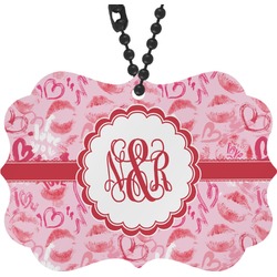 Lips n Hearts Rear View Mirror Decor (Personalized)