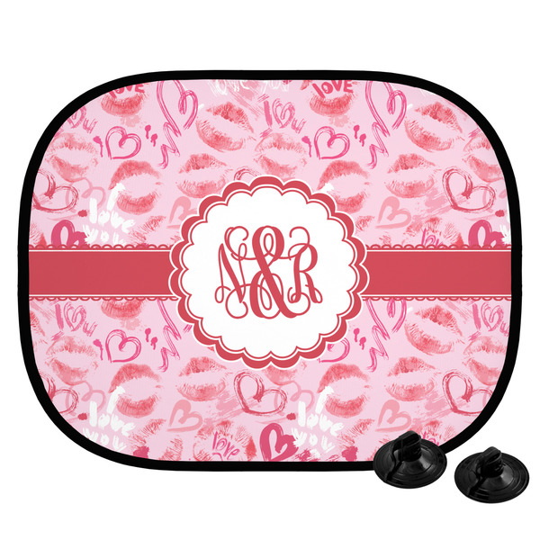 Custom Lips n Hearts Car Side Window Sun Shade (Personalized)