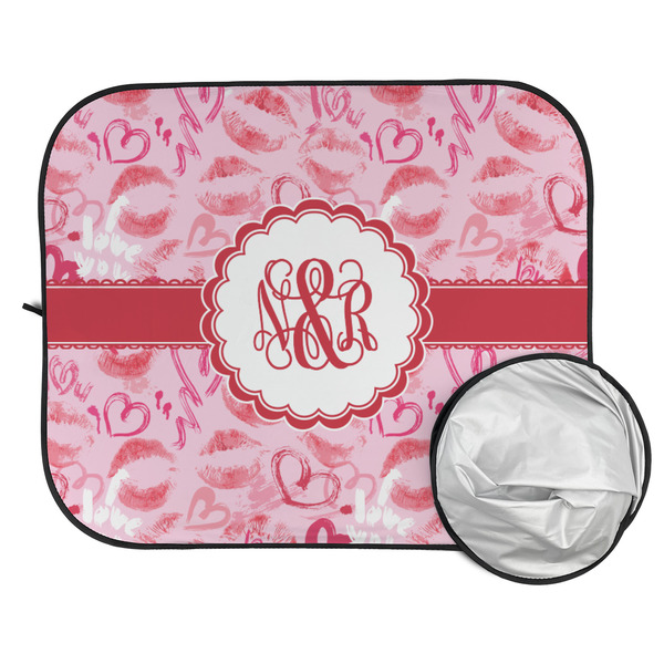 Lips n Hearts Car Sun Shades - FOLDED & UNFOLDED