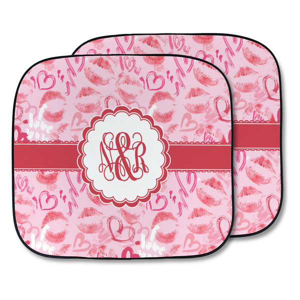 Custom Lips n Hearts Car Sun Shade - Two Piece (Personalized)