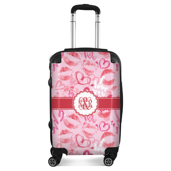 Custom Lips n Hearts Suitcase - 20" Carry On (Personalized)