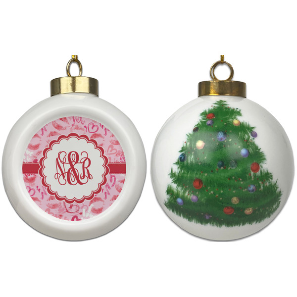 Lips n Hearts Ceramic Christmas Ornament - X-Mas Tree (APPROVAL)