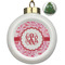 Lips n Hearts Ceramic Ball Ornament - Christmas Tree (Personalized)