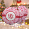 Lips n Hearts Ceramic Ornament w/ Couple's Names