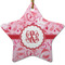 Lips n Hearts Ceramic Flat Ornament - Star (Front)