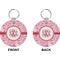 Lips n Hearts Circle Keychain (Front + Back)