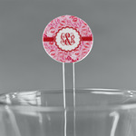 Lips n Hearts 5.5" Round Plastic Stir Sticks - Clear (Personalized)
