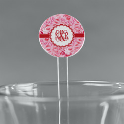 Lips n Hearts 5.5" Round Plastic Stir Sticks - Clear (Personalized)