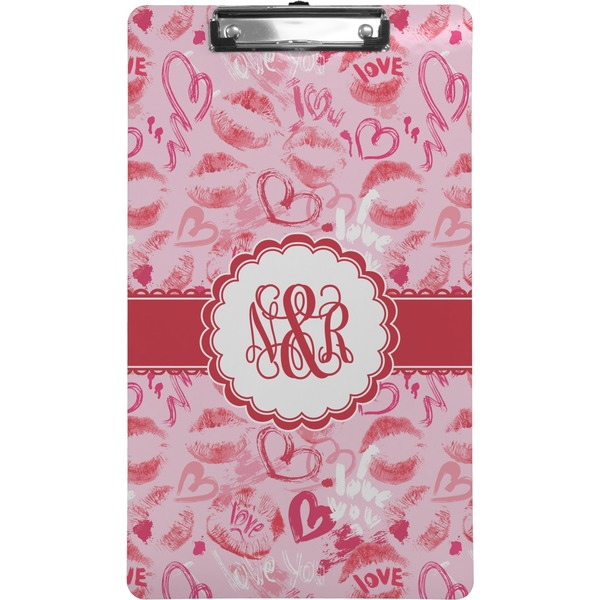 Custom Lips n Hearts Clipboard (Legal Size) (Personalized)