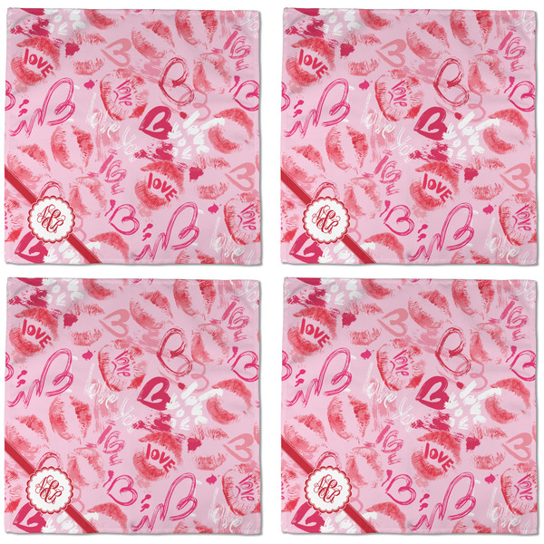 Lips n Hearts Cloth Napkins - Personalized Dinner (APPROVAL) Set of 4