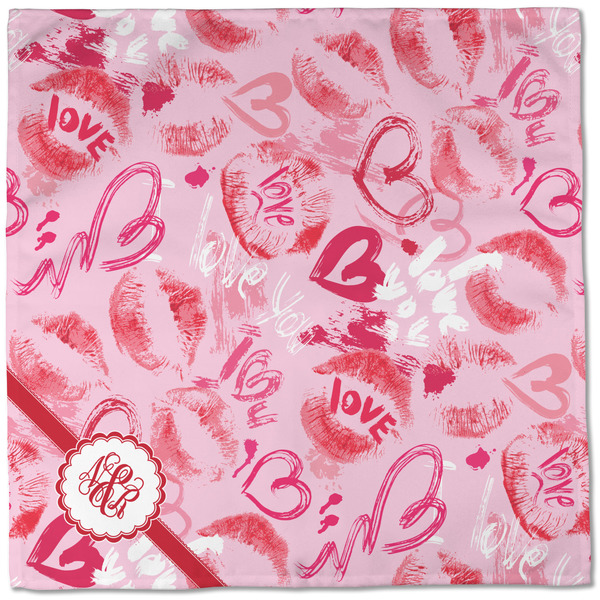 Lips n Hearts Cloth Napkins - Personalized Dinner (Full Open)
