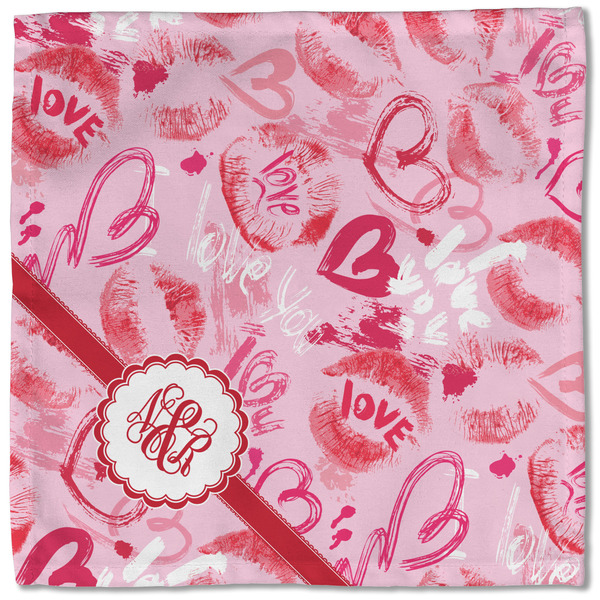 Lips n Hearts Cloth Napkins - Personalized Lunch (Single Full Open)
