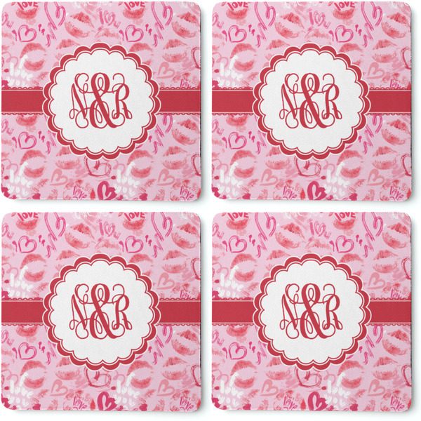 Lips n Hearts Coaster Rubber Back - Apvl